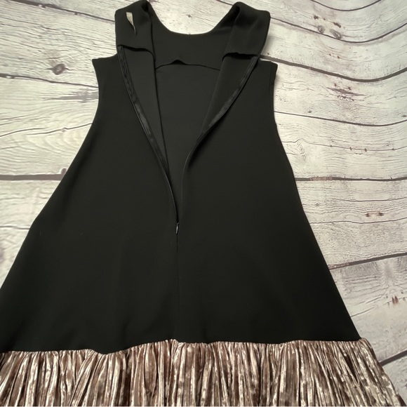 GINGER unique black floral bird embellished sleeveless midi dress, size XXS - Picture 11 of 14